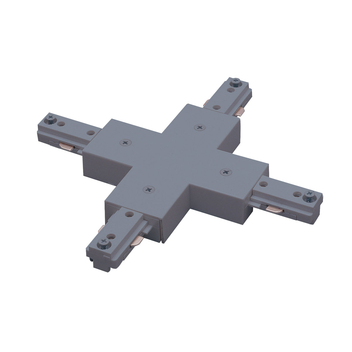 X-Connector for One-Circuit Track, Silver Finish