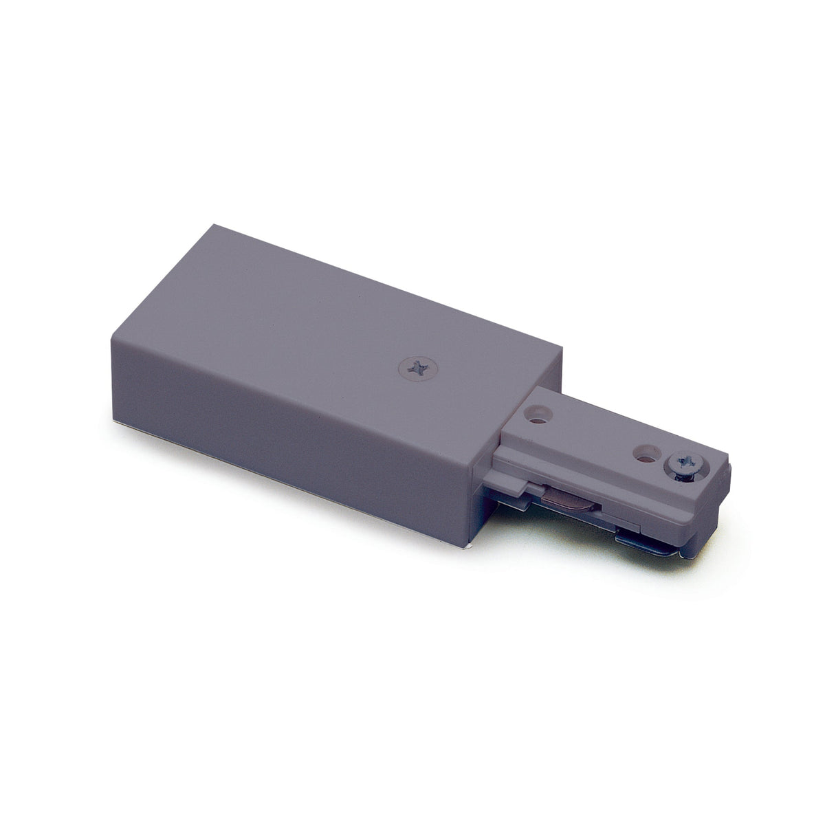 Live End Feed for One-Circuit Track (Left Polarity), Silver Finish