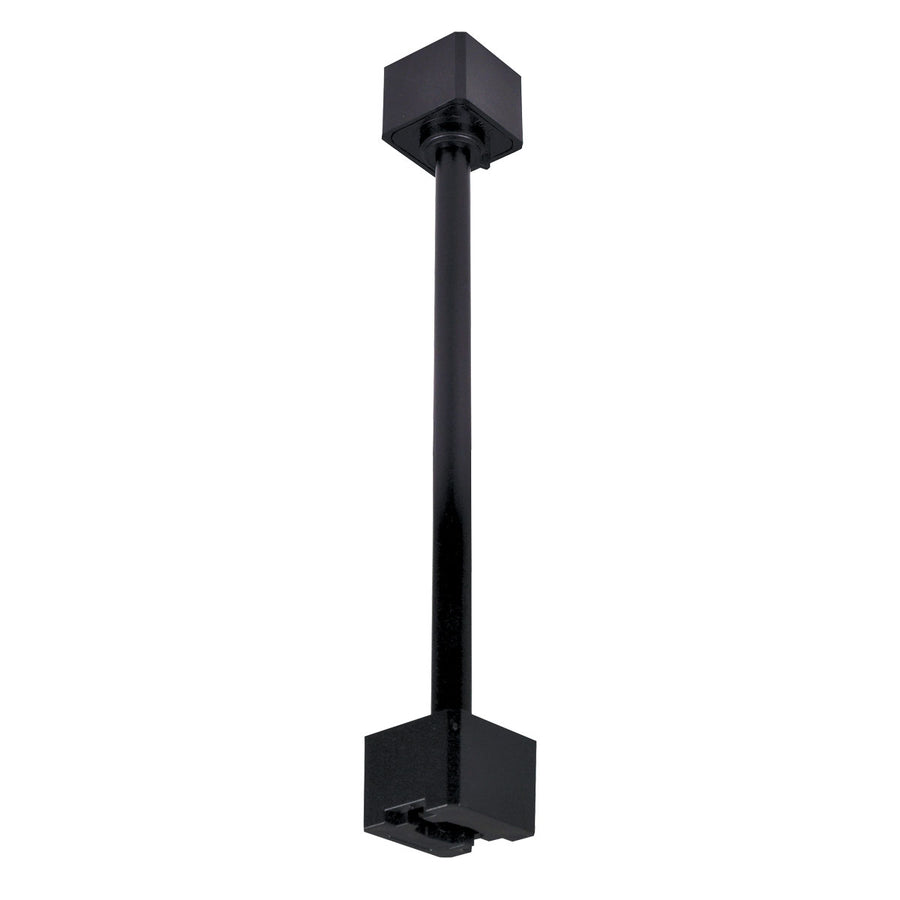 24" Track Head Extension Rod for L-Style Track, Black Finish