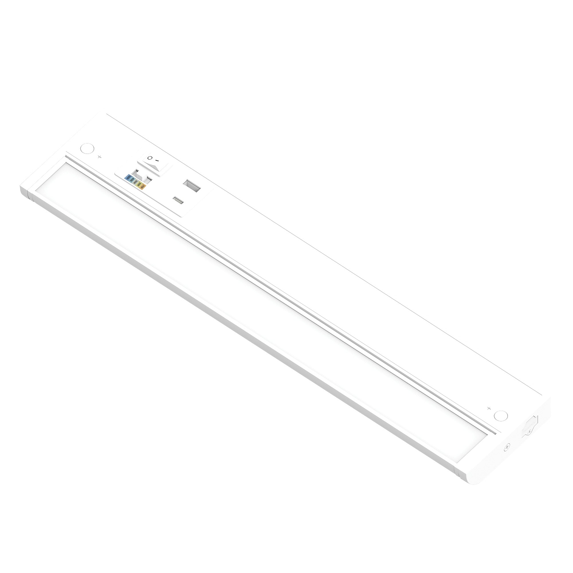 Nora NUDA-16TWMPW/USB 16 inch 120V Adjustable LEDUR Under Cabinet with Selectable CCT & USB Ports, Matte Powder White Finish