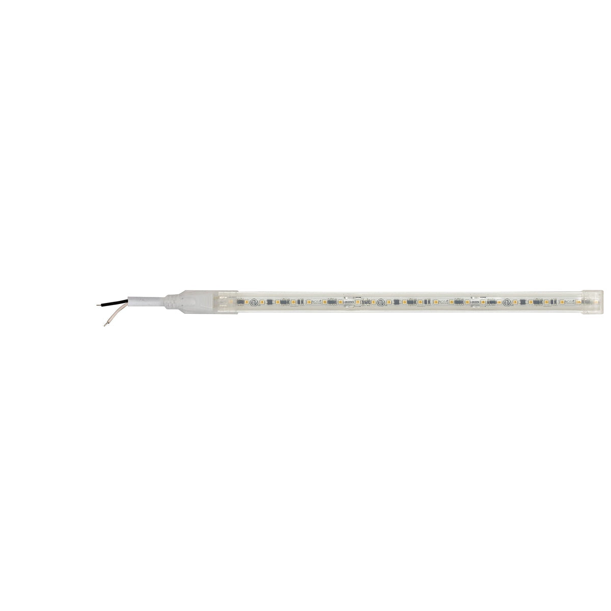 Custom Cut 17-ft, 4-in 120V Continuous LED Tape Light, 330lm / 3.6W per foot, 2700K, w/ Mounting Clips and 8' Hardwired Power Cord
