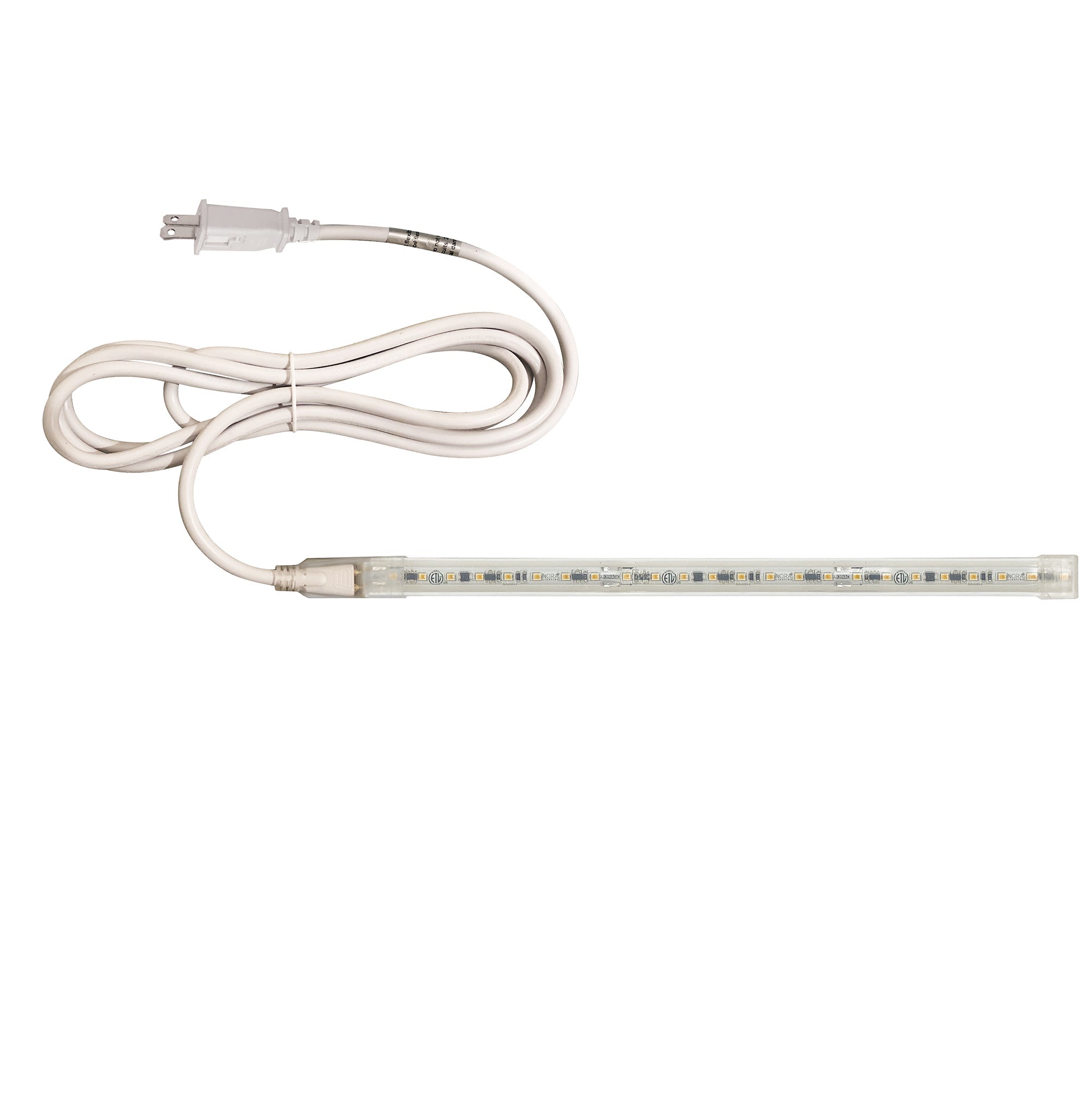 Nora NUTP13-W32-12-930/CP Custom Cut 32-ft 120V Continuous LED LED Tape Light, 330lm / 3.6W per foot, 3000K, w/ Mounting Clips and 8 ft Cord & Plug