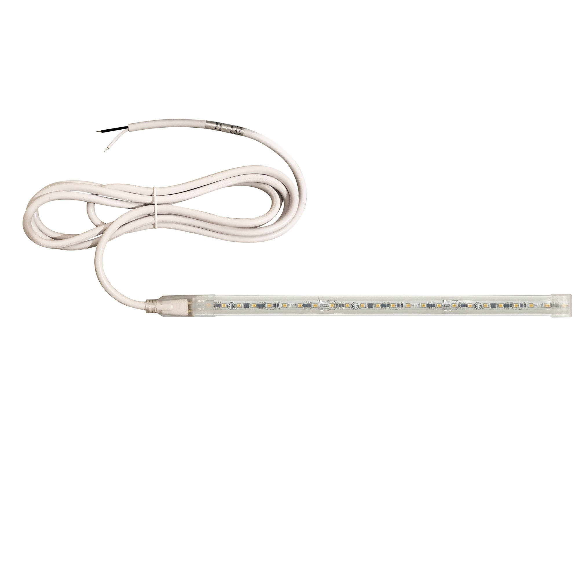 Nora NUTP13-W54-8-12-930/HW Custom Cut 54-ft, 8-in 120V Continuous LED LED Tape Light, 330lm / 3.6W per foot, 3000K, w/ Mounting Clips and 8 ft Hardwired Power Cord