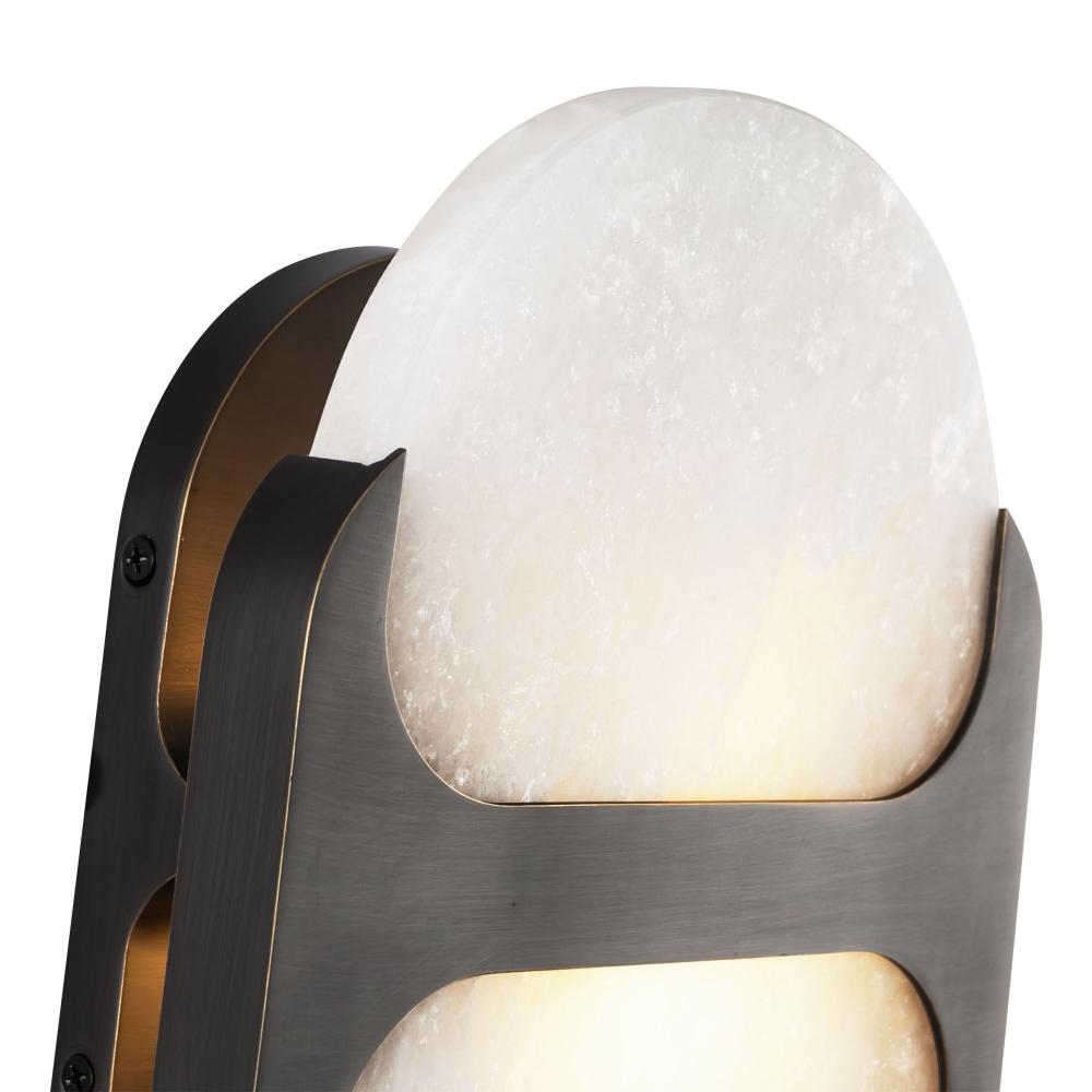 ALORA Lighting Odin WV357109UBAR Wall Vanity Light Fixture, UL Damp Rated, Urban Bronze/Alabaster