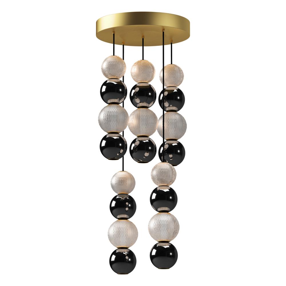 ALORA Lighting MP321805NB Multi Pendant, 45W Watt, Natural Brass