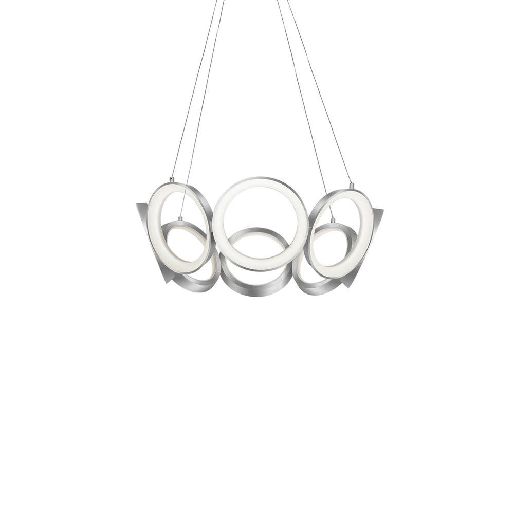 Kuzco Oros CH94824-AS LED Chandelier, 24-in, Antique Silver