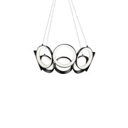 Kuzco Oros 24-in Black LED Chandelier, UL Damp Rated, Black