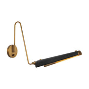 ALORA Lighting Osorio WV347104MBVB Wall/Vanity Light Fixture, UL Damp Rated, Matte Black/Vintage Brass