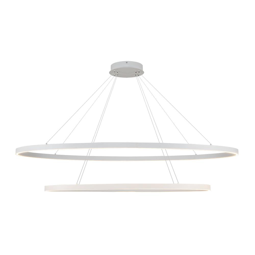 Kuzco Lighting CH79253-WH Ovale 2 Layer White LED Chandelier, UL Damp Rated, White