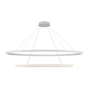 Kuzco Lighting CH79253-WH Ovale 2 Layer White LED Chandelier, UL Damp Rated, White