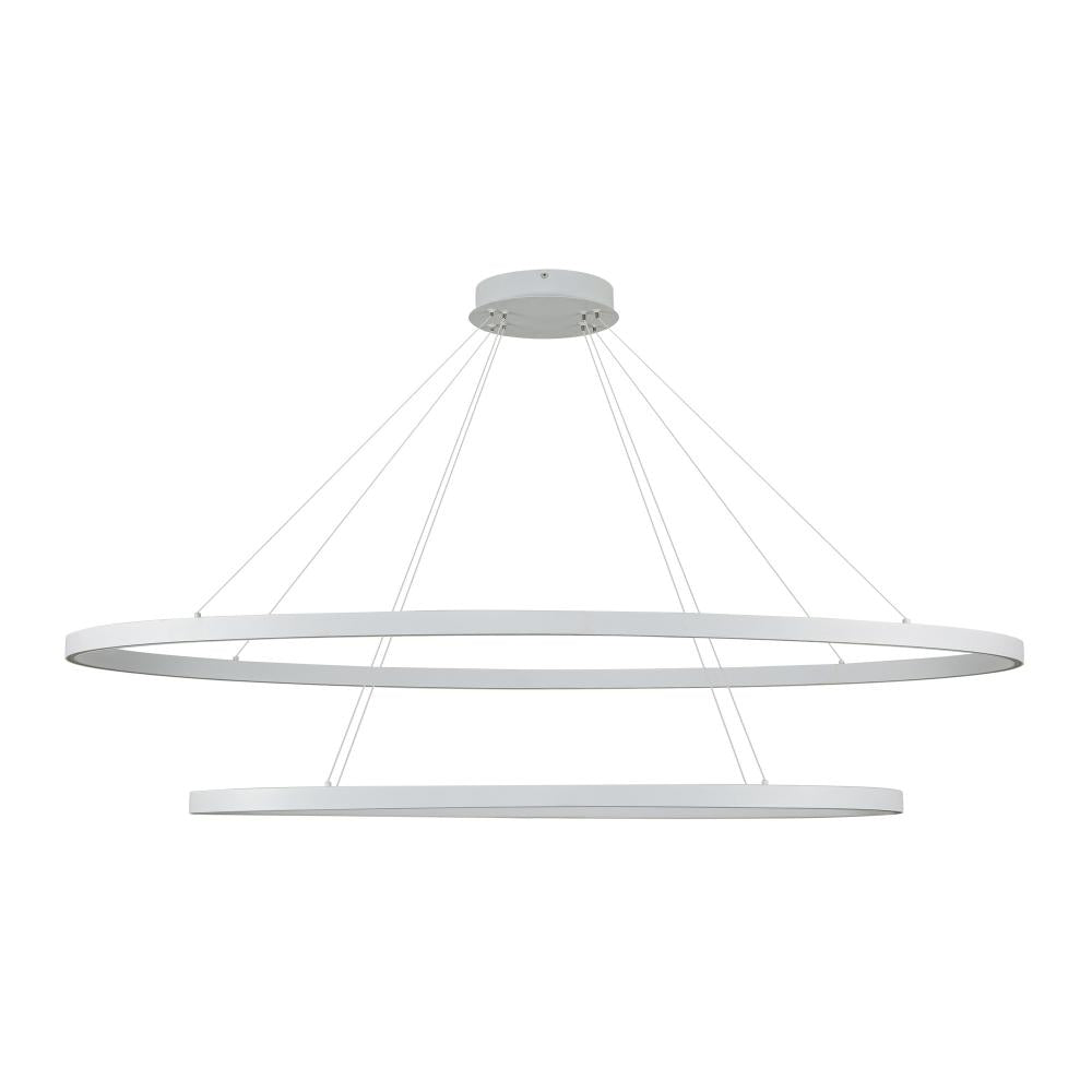 Kuzco Lighting CH79253-WH Ovale 2 Layer White LED Chandelier, UL Damp Rated, White