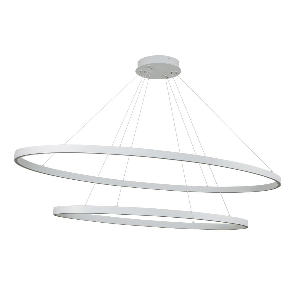 Kuzco Lighting CH79253-WH Ovale 2 Layer White LED Chandelier, UL Damp Rated, White