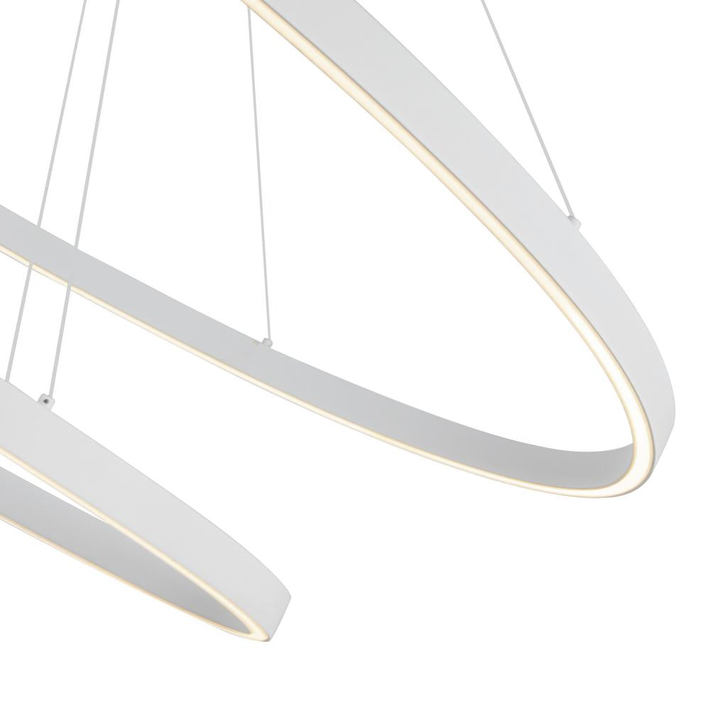 Kuzco Lighting CH79253-WH Ovale 2 Layer White LED Chandelier, UL Damp Rated, White