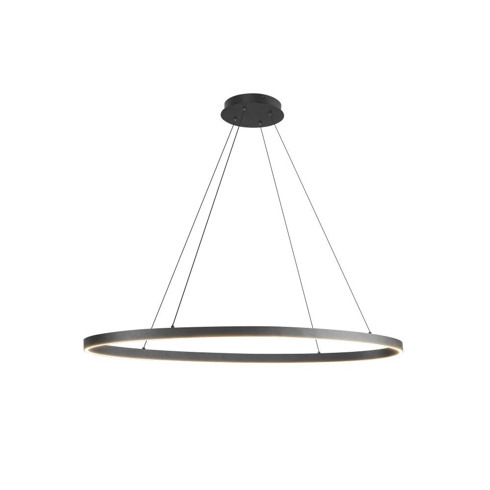 Kuzco LP79140-BK Ovale 40-in LED Linear Pendant, UL Damp Rated, Black