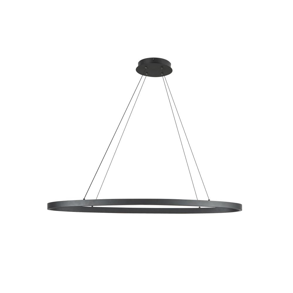 Kuzco LP79140-BK Ovale 40-in LED Linear Pendant, UL Damp Rated, Black