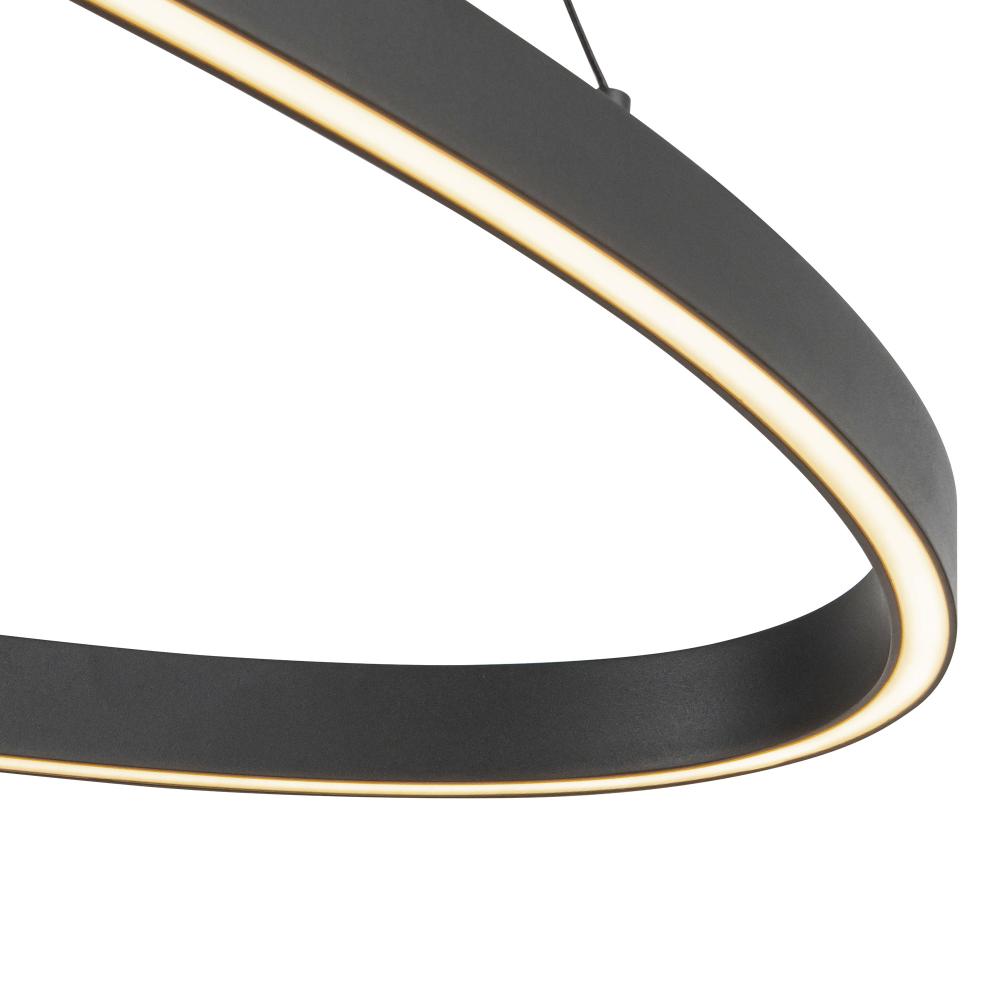 Kuzco LP79140-BK Ovale 40-in LED Linear Pendant, UL Damp Rated, Black
