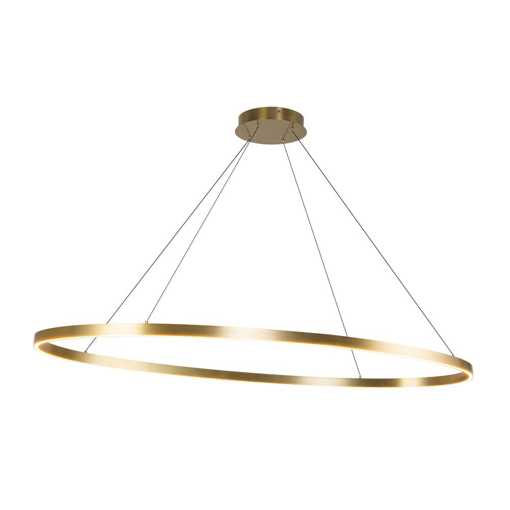 Kuzco Ovale LP79153-BG Linear Pendant, UL Damp Rated, Brushed Gold