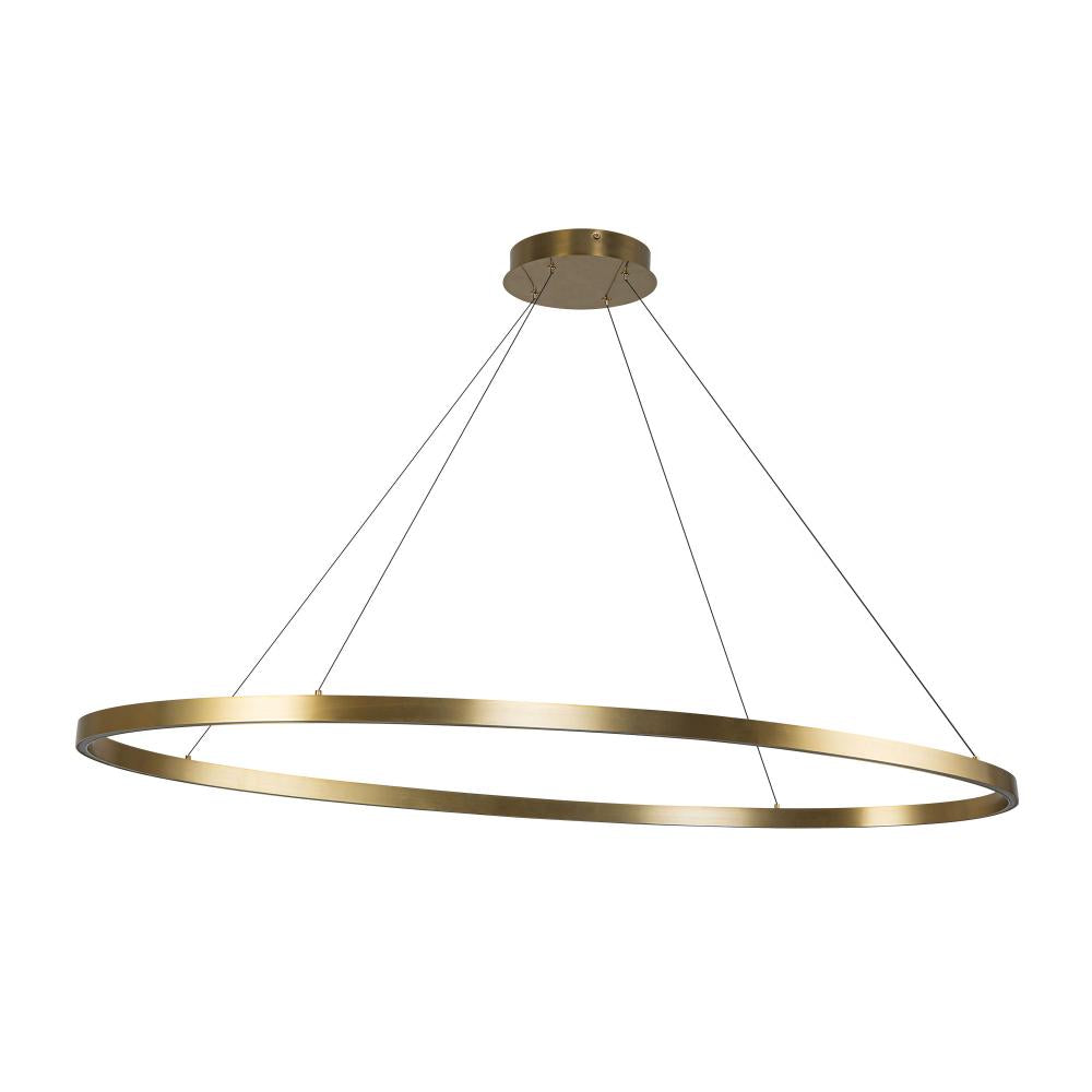 Kuzco Ovale LP79153-BG Linear Pendant, UL Damp Rated, Brushed Gold