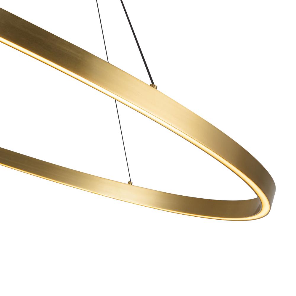 Kuzco Ovale LP79153-BG Linear Pendant, UL Damp Rated, Brushed Gold