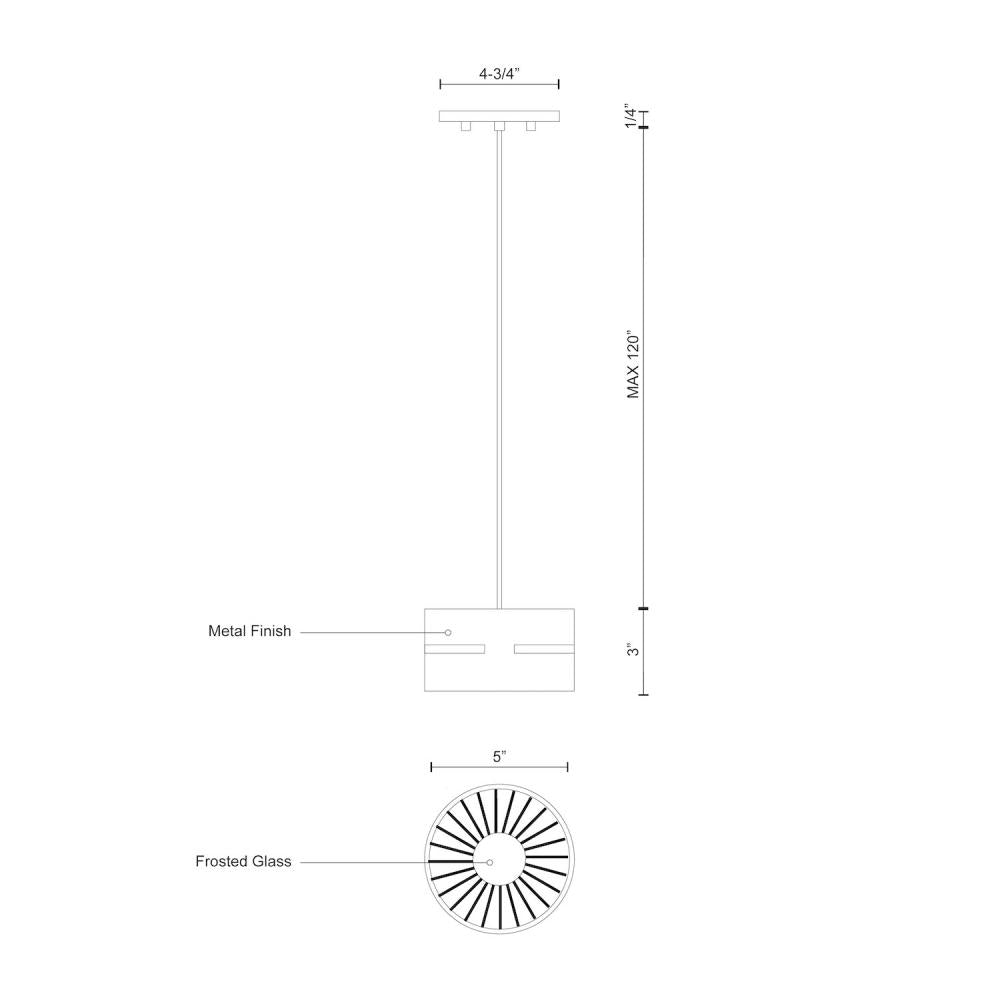 Kuzco Lighting Inc. OXFORD PD6705-BN Pendant Transitional - Brushed Nickel