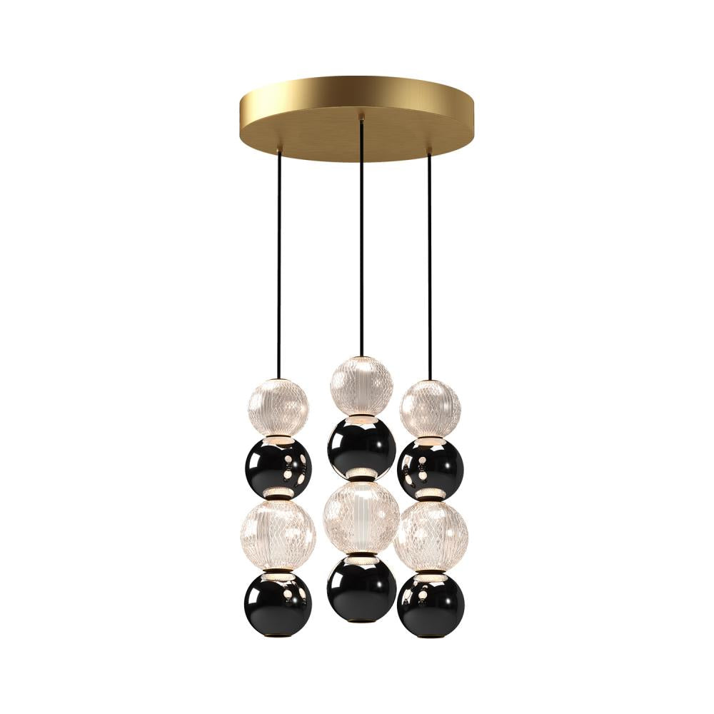 ALORA Lighting MP321803NB Multi Pendant, 28W Watt, Natural Brass
