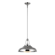 ALORA Lighting PD344014PNGO Pendant Light Fixture, Vintage Modern Inspired, Polished Nickel/Glossy Opal