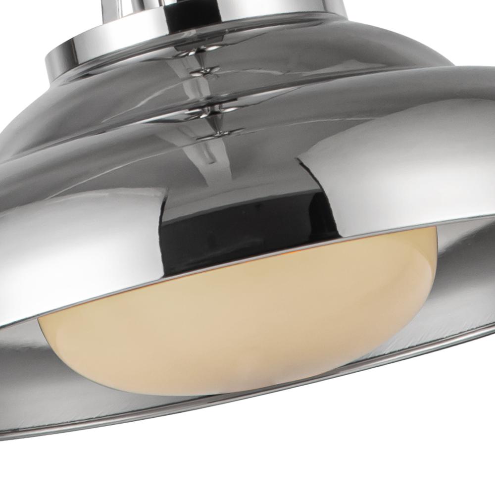 ALORA Lighting PD344014PNGO Pendant Light Fixture, Vintage Modern Inspired, Polished Nickel/Glossy Opal