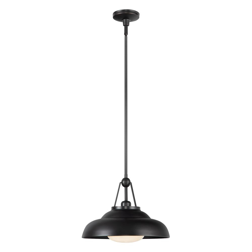ALORA Lighting PD344014UBGO Pendant Light Fixture, Urban Bronze/Glossy Opal