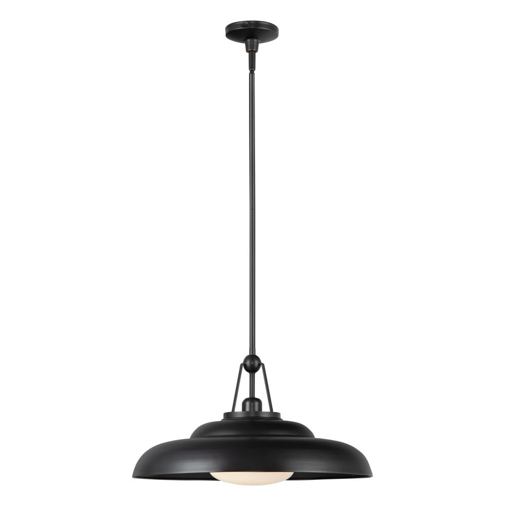 ALORA Lighting PD344020UBGO Pendant, 1 Light, Attributes: Urban Bronze/Glossy Opal