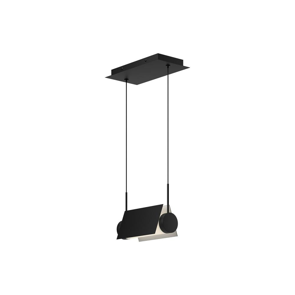 Kuzco Lighting LP73510-BK/WH LED Linear Pendant, Modern Industrial, Black/White
