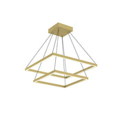 Kuzco Lighting CH88224-BG Piazza 24-in LED Chandelier, UL Damp Rated, Brushed Gold