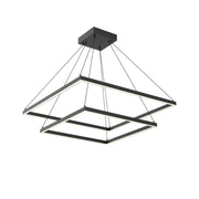 Kuzco Lighting CH88232-BK Piazza 32-in Black LED Chandelier, UL Damp Rated, Matte Black