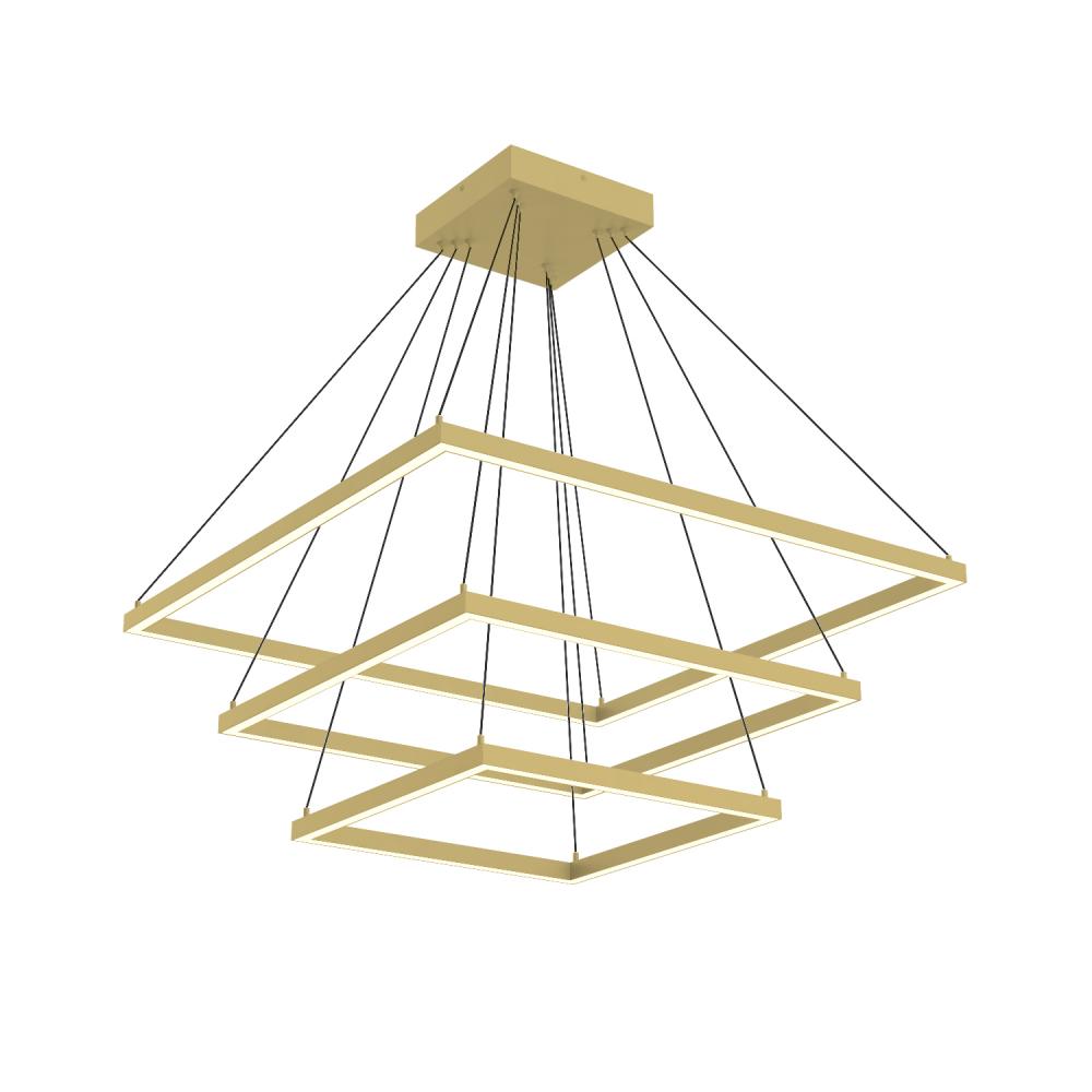 Kuzco Piazza CH88332-BG 32-in LED Chandelier, UL Listed, Brushed Gold