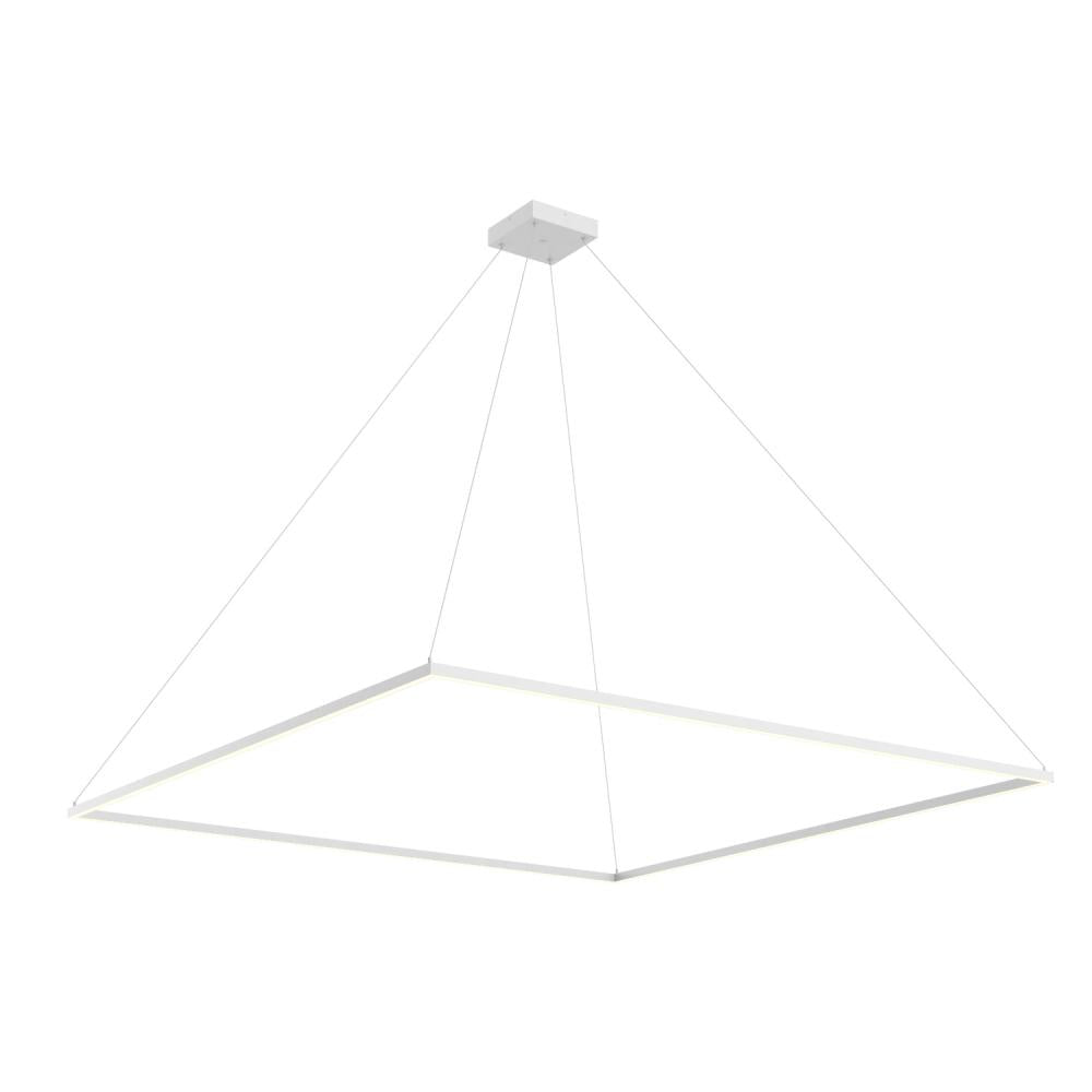 Kuzco Piazza PD88172-WH 72-in White LED Pendant Fixture, Flush Diffuser, Matte Powder-Coated