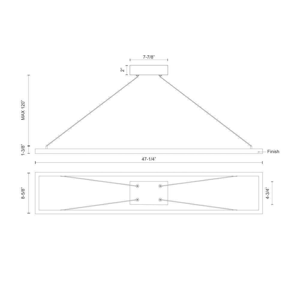 Kuzco Piazza PD88548-WH Pendant Light Fixture, UL Damp Rated, Matte White