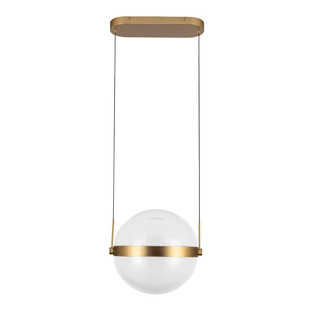 Kuzco Lighting PD75912-BG/LG-3CCT Pendant, Brushed Gold/Light Guide
