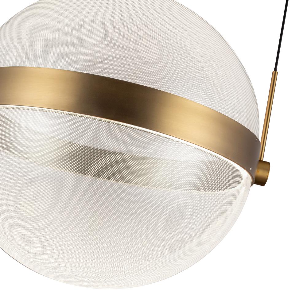 Kuzco Lighting PD75912-BG/LG-3CCT Pendant, Brushed Gold/Light Guide