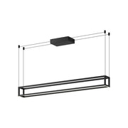 Kuzco Lighting LP45548-BK-UNV Plaza LED Linear Pendant, UL Damp Rated, Black