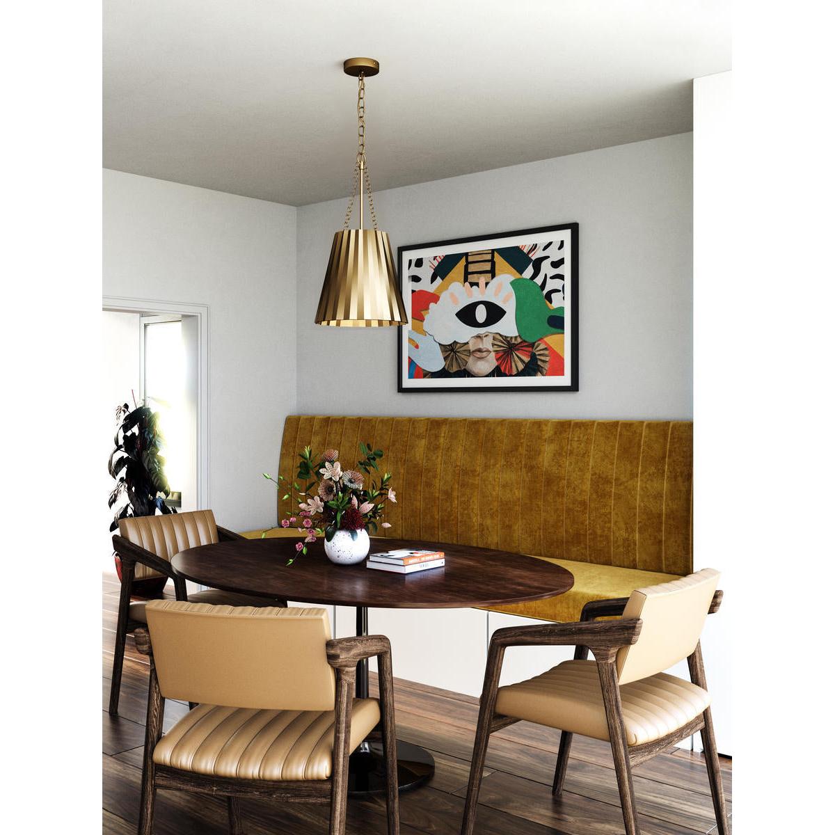 ALORA MOOD Lighting PD528116AG Pendant Light Fixture, UL Damp Rated, Aged Gold