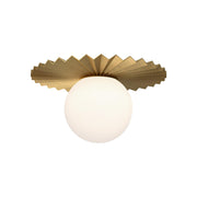 ALORA MOOD Lighting FM501212BGOP Flush Mount, 12-in, Brushed Gold/Opal Matte Glass