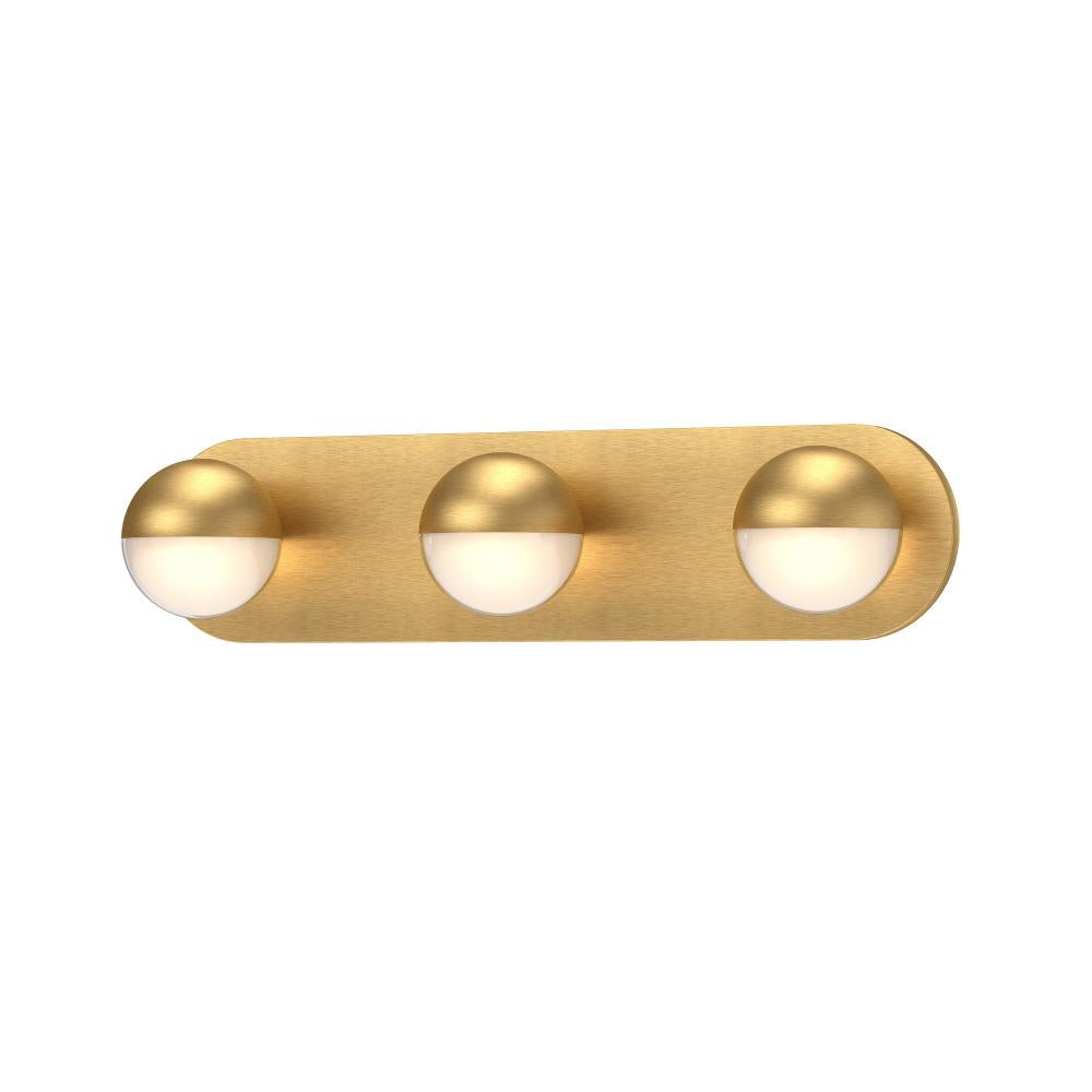 Kuzco Pluto VL47321-BG-2700K Vanity Light Fixture, UL Damp Rated, Brushed Gold