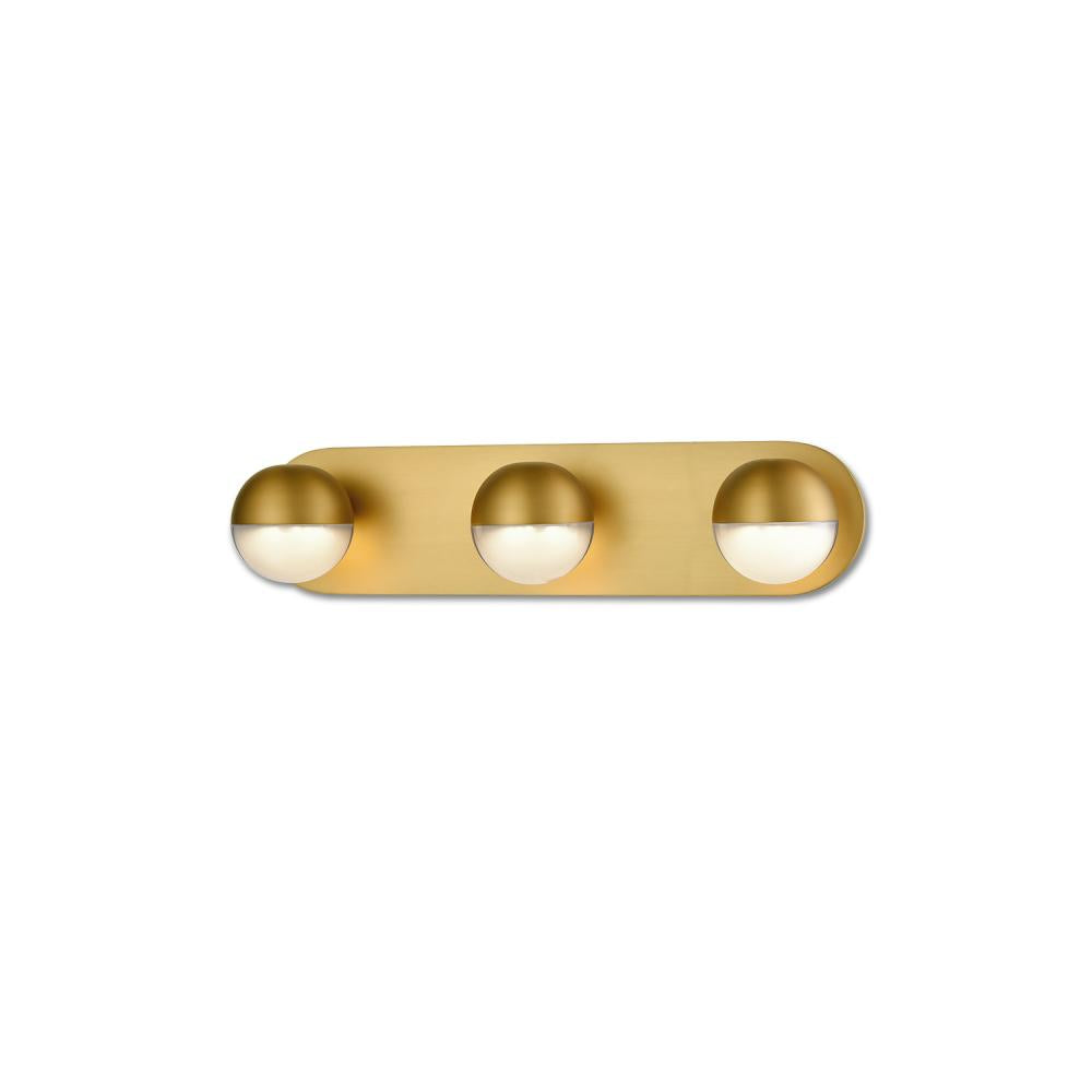 Kuzco Pluto VL47321-BG Vanity Light Fixture, UL Damp Rated, Brushed Gold
