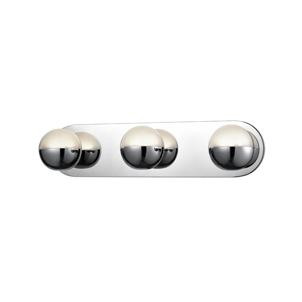 Kuzco Pluto VL47321-CH Vanity Light Fixture, UL Damp Rated, Chrome
