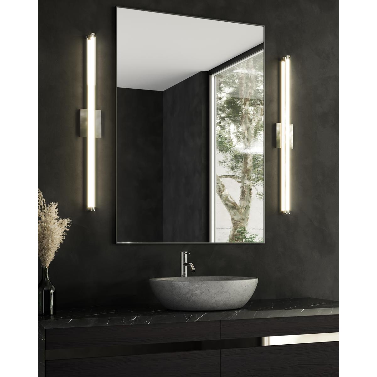 Kuzco Plymouth VL60624-CH Vanity Light Fixture, UL Damp Rated, Chrome