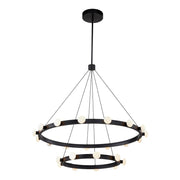 Kuzco Rezz CH63436-BK Chandelier, 36-in, LED, Black