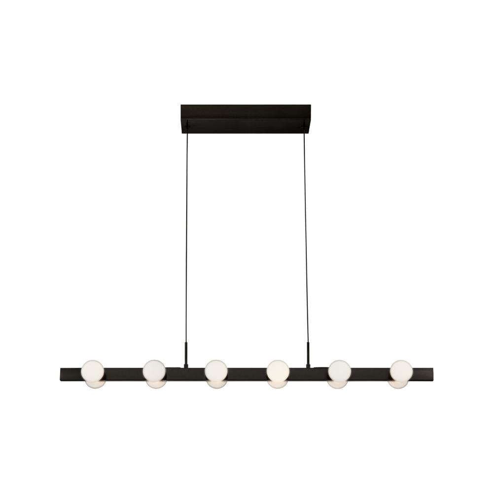 Kuzco Rezz LP63436-BK Linear Pendant, UL Damp Rated, Black