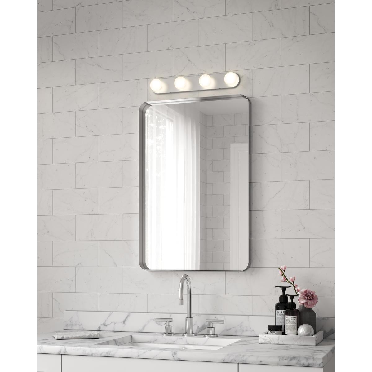 Kuzco Rezz VL63416-CH Vanity Light Fixture, UL Damp Rated, Chrome
