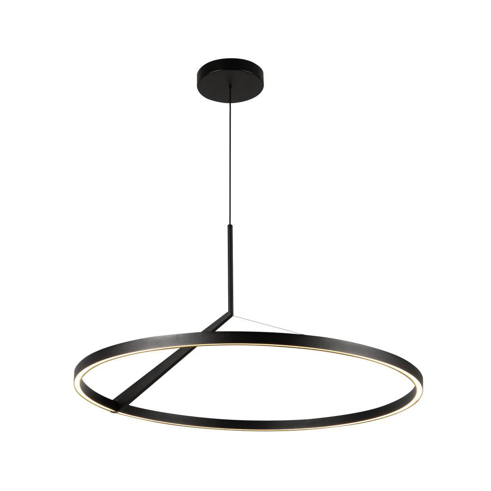 Kuzco Roda PD27731-BK-3WCCT-UNV Pendant Light Fixture, UL Damp Rated, Black