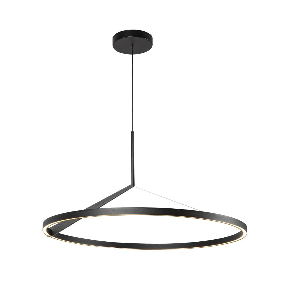 Kuzco Roda PD27731-BK-3WCCT-UNV Pendant Light Fixture, UL Damp Rated, Black