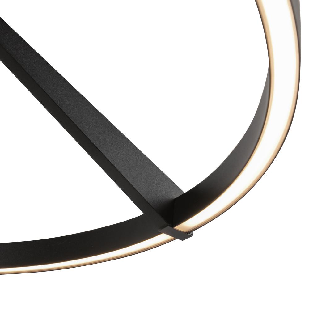 Kuzco Roda SF27724-BK-3WCCT-UNV Semi-Flush Mount, UL Listed, Black